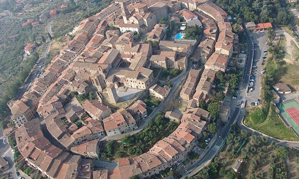 Lucignano aerial view